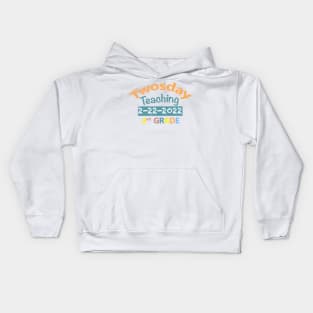 Twosday Teaching 2nd Grade 2-22-2022 Kids Hoodie